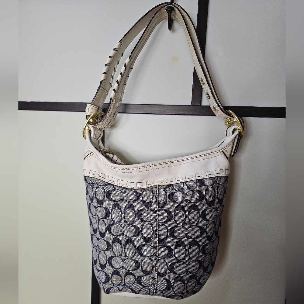 LOVELY AUTHENTIC VINTAGE COACH SIGNTURE C SHOULDER BUCKET BAG - Picture 5 of 14